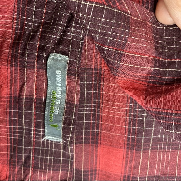 Toad & Co Horny Toad Organic Cotton M Red Plaid Long Sleeve Button Up Shirt - Picture 10 of 10